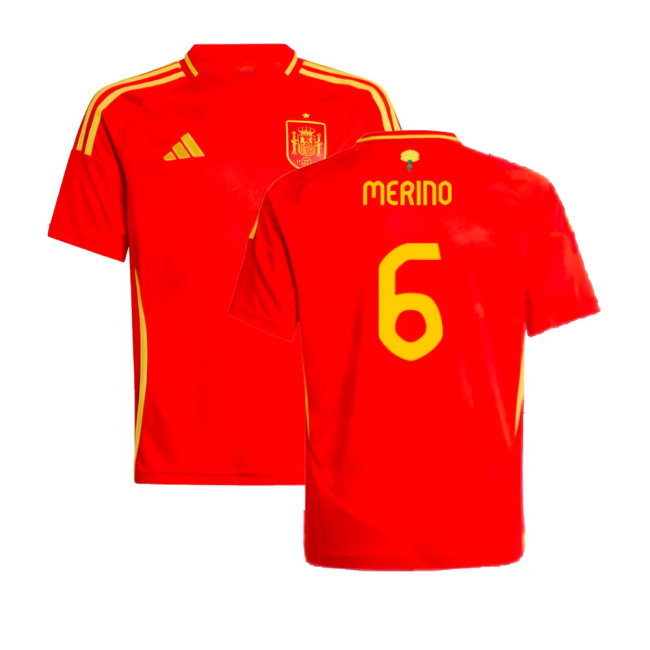 2024-2025 Spain Home Shirt (Kids) (Merino 6)-SoccerKits Hub | Buy Soccer Jerseys Online